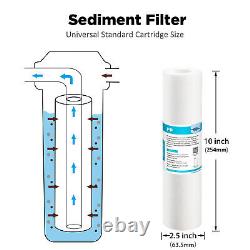 6-Stage 36/50/75/100/150 GPD RO pH+ Alkaline Reverse Osmosis System Water Filter