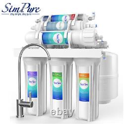 6 Stage 75GPD Alkaline Reverse Osmosis Water Filter System Drinking Filtration