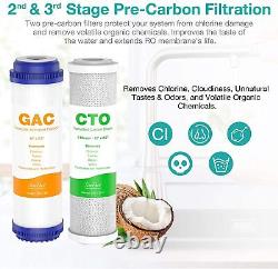 6 Stage 75GPD Alkaline Reverse Osmosis Water Filter System Drinking Filtration