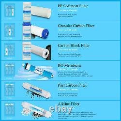 6 Stage Reverse Osmosis RO System Water Filter With Alkaline Filter 75 GPD