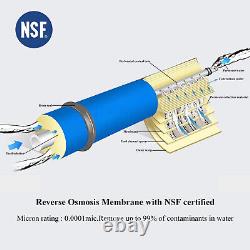 6 Stage Reverse Osmosis RO System Water Filter With Alkaline Filter 75 GPD