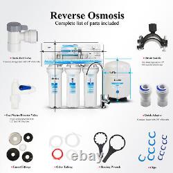 6 Stage Reverse Osmosis RO System Water Filter With Alkaline Filter 75 GPD