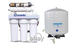 6 Stage Reverse Osmosis Water Filter System 100 GPD Alkaline pH+ Permeate Pump