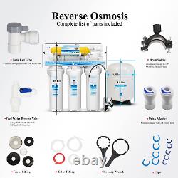 6 Stage Undersink Reverse Osmosis System Water Filter with Mineral Filter 75 GPD