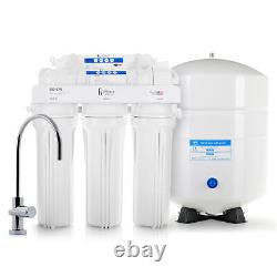 75 GPD Reverse Osmosis Filtration System 5 Stage, Chrome Faucet, 4 Gal