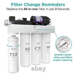 7 Pack PP CTO RO T33 Water Filter Replacement For SimPure T1-400 UV RO System