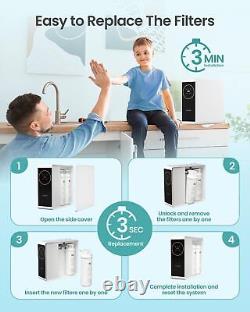 7 Stage Tankless Under Sink Reverse Osmosis Water Filter System Reduces PFAS TDS