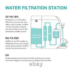 8-Stage Countertop Reverse Osmosis Water Filter System Dispenser +1 Year Filters