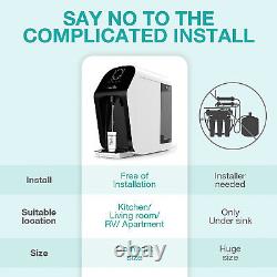 8-Stage Countertop Reverse Osmosis Water Filter System Dispenser +1 Year Filters