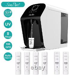 8-Stage Countertop Reverse Osmosis Water Filter System Dispenser +2 Year Filters