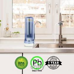 APEX MR-1030 3 Stage Countertop Water Filter KDF Carbon GAC Sink Purifier White