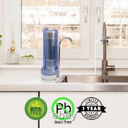 APEX MR-1050 Countertop Water Filter 5 Stage Alkaline pH Reduces Chlorine Clear