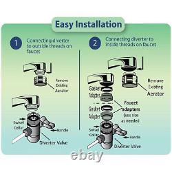 APEX MR-1050 Countertop Water Filter 5 Stage Alkaline pH Reduces Chlorine Clear