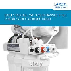 APEX MR-6075P 6 Stage 75GPD Booster Pump pH+ Reverse Osmosis Water Filter System