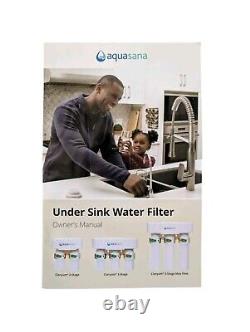 Aquasana 3-Stage Under Sink Water Filter System Claryum Filtra Filtration