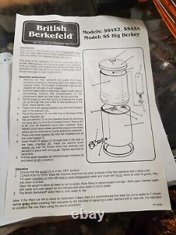 Berkey BRITISH BERKEFELD Water Filter Model SS System New in Opened Box