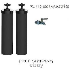 Berkey Black Replacement Filters Water Purification + Stainless Steel Spigot