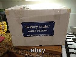 Berkey Light Water Filter System with 2 Black Berkey Elements New Open Box VG Cond