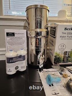 Berkey Water Filter System 1.5 gallons + 2 Filter +Berkey PF-2 Fluoride