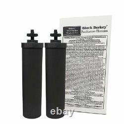 Big Berkey Gravity Fed Water Filter System with Set of 2 Black Elements NEW