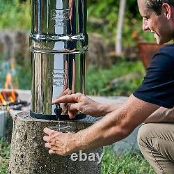 Big Berkey Gravity Fed Water Filter System with Set of 2 Black Elements NEW