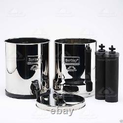 Big Berkey Water Filter System with2 Black & 2PF-2 Filters Purification elements