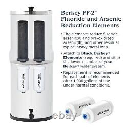 Big Berkey Water Filter with 2 Black Berkey Purifiers & 2 Berkey Fluoride NEW