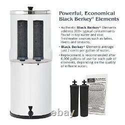 Big Berkey Water Filter with 2 Black Berkey Purifiers + SS Water View Spigot NEW