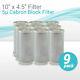 Big Blue Carbon Block Replacement Water Filter 10 x 4.5 WH System 9 PACK