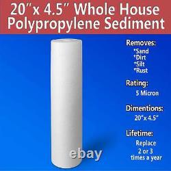 Big Blue Sediment Replacement Water Filters 5 Micron 4.5 x 20 Set of 10