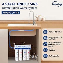 CU-A4 0.01? M Ultra-Filtration Under Sink Water Filter System Tankless 4-Stage