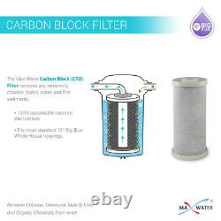 Clear 10x4.5 BB 1 Port Whole House Water Filter System + Gauges