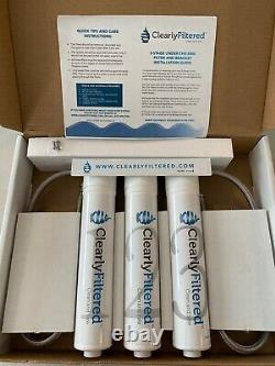 Clearly Filtered 3-Stage Under Sink Water Filter System Slim Design NSF EPA