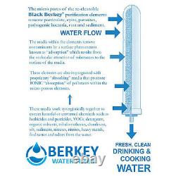 Crown Berkey Gravity-Fed Water Filter System with2 Black, 2PF2 Purification Filter