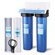 Geekpure 2 Stage Whole House Water Filter System 1 Port 4.5 x 20 PP Carbon