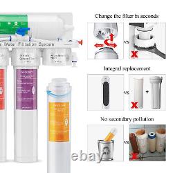 Geekpure 5 Stage Reverse Osmosis Filter System with Quick Change Filter 75 GPD