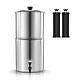 Gravity Water Filter System Purewell 2.25 Gallon Stainless Steel Countertop New