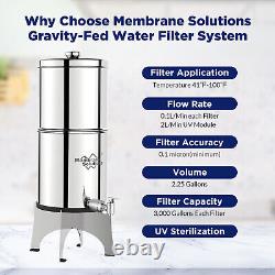 Gravity Water Filter System Water Filtration Bucket Purifier with9pcs Replacement