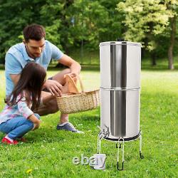 Gravity-fed Water Filter System 2.25 Gallon Stainless Steel Countertop System