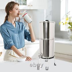 Gravity-fed Water Filter System 2.25 Gallon Stainless Steel Countertop System