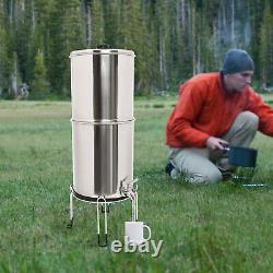 Gravity-fed Water Filter System 2.25 Gallon Stainless Steel Countertop System