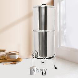 Gravity-fed Water Filter System 2.25 Gallon Stainless Steel Countertop System