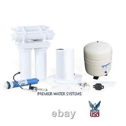 Home Reverse Osmosis Drinking Water Filtration System 50 GPD 4-Stage + Tank USA
