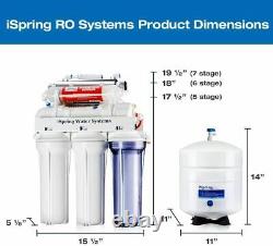 ISpring RCC7AK 6-Stage Under Sink Reverse Osmosis Drinking Water Filter System