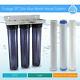 Max Water 3 Stage 20 Whole House Clear Water Filter System, Sediment Carbon CTO
