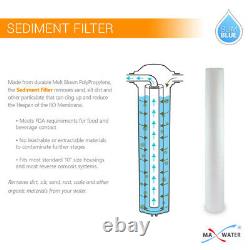Max Water 3 Stage 20 Whole House Clear Water Filter System, Sediment Carbon CTO