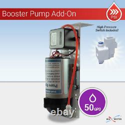 Max Water 6 Stage UV Residential 50GPD Drinking RO System With Booster Pump