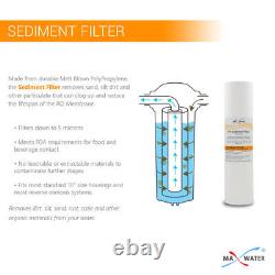 Max Water All Clear 3 Stage Whole house Home water filter Sediment Carbon Filter