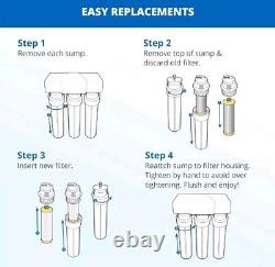 NEW Aquasana 3-Stage Max Flow Claryum Under Sink Water Filter System AQ-5300+. 55