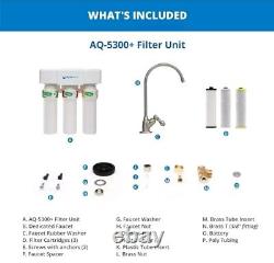 NEW Aquasana 3-Stage Max Flow Claryum Under Sink Water Filter System AQ-5300+. 55